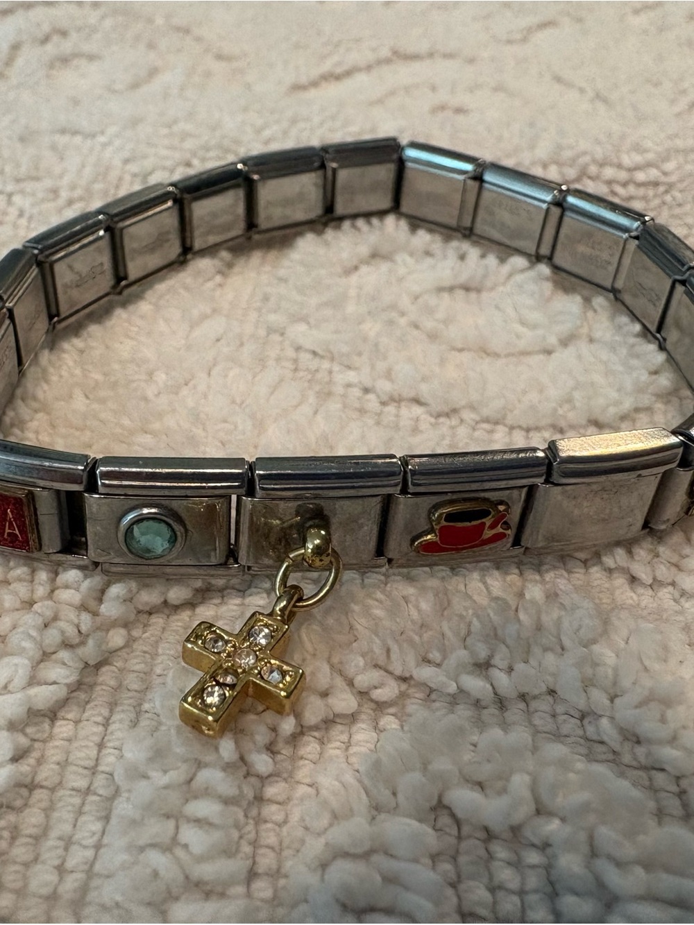 Italian Charm Stainless Steel Link Bracelet